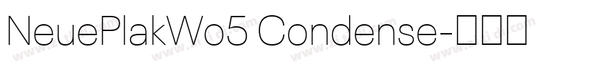 NeuePlakWo5 Condense字体转换